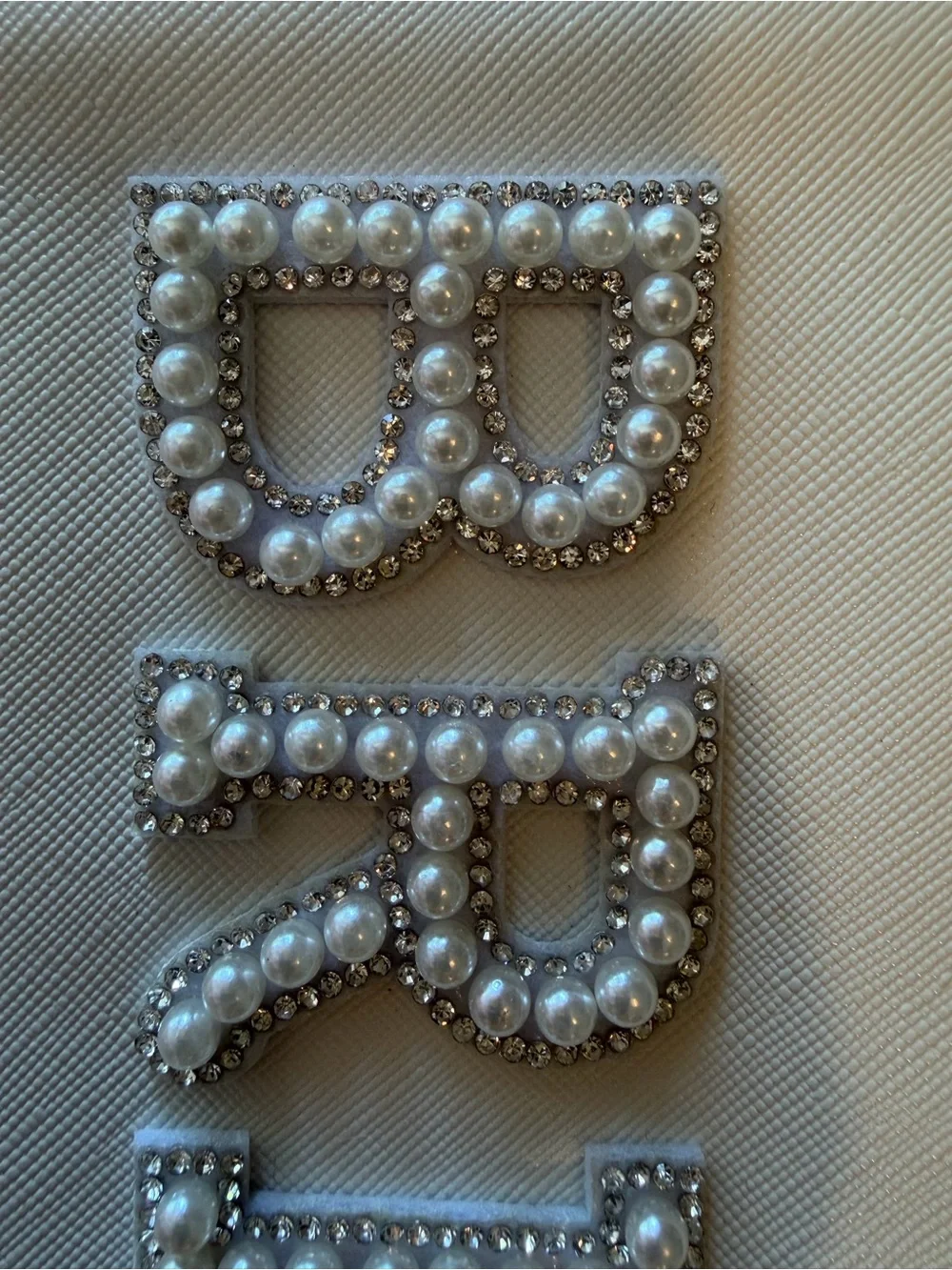 Brand New Bridal White Beaded Makeup Bag